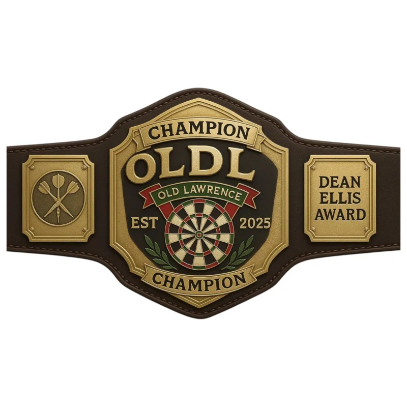 Dart League Championship Belt Dart League Championship Belt