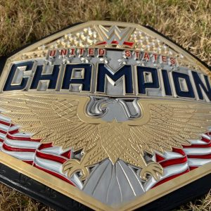 United States Championship Belt, CNC Metal Plates, Handmade Leather