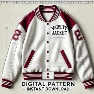Relax Fit Varsity Sewing Template | DIY Unisex Jacket