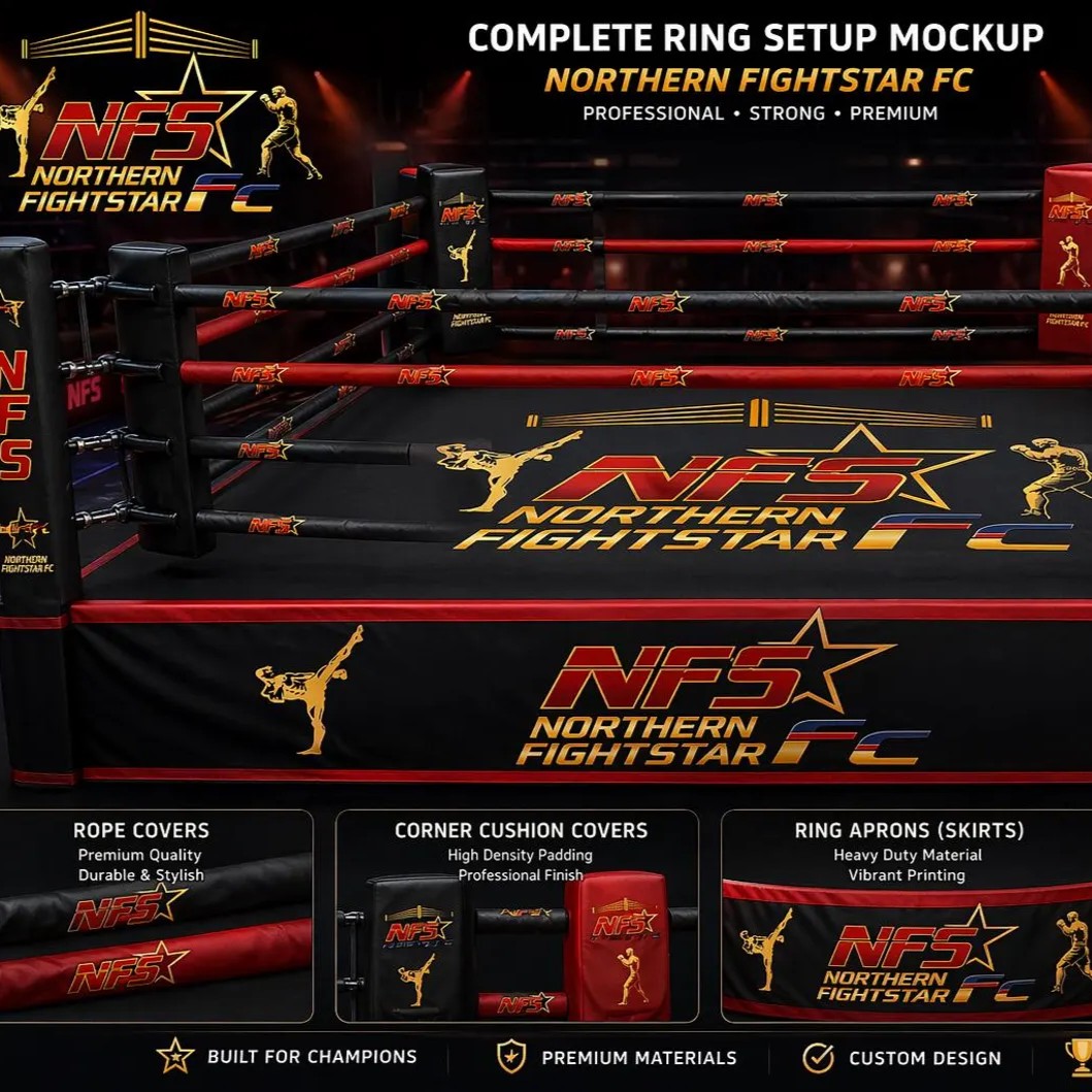 Complete Ring Branding Kit – Canvas, Rope Covers, Skirt & Corner Pads for Wrestling, Boxing, MMA - Image 4