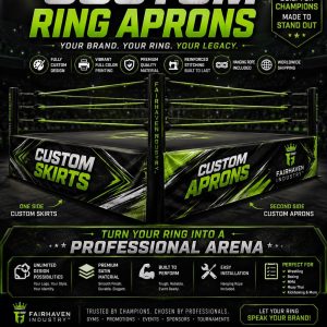 Custom Ring Apron | Ring Skirt for Boxing Wrestling MMA | Personalized Ring Banner with Logo
