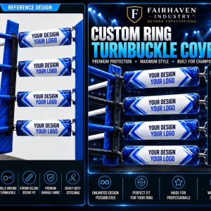 Ring Turnbuckle Covers | Personalized Boxing, Wrestling & MMA Rings Branding | Full Color Print